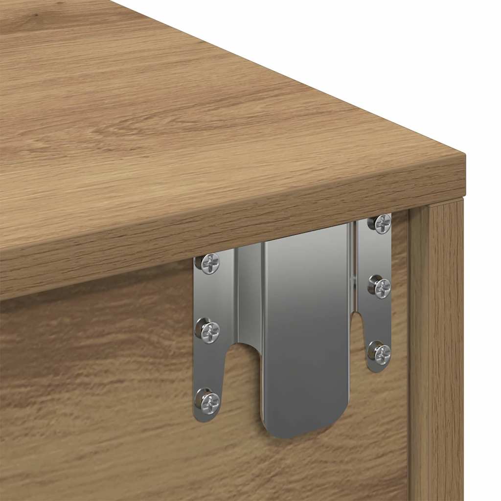 Scaffale a Parete con Cassetti Rovere 100x36x19cm in Truciolato | homemem39