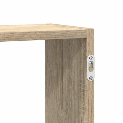 Mensola a Cubo da Parete 5 Scomparti Truciolato Rovere Sonoma