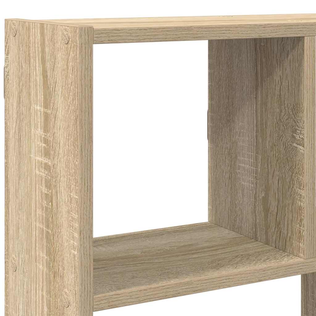 Mensola a Cubo da Muro 12 Scomparti in Truciolato Rovere Sonoma | homemem39