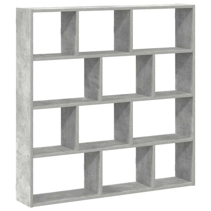 Mensola a Cubo da Muro 12 Scomparti Truciolato Grigio Cemento | homemem39