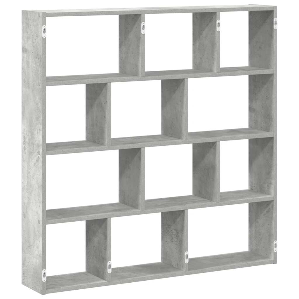 Mensola a Cubo da Muro 12 Scomparti Truciolato Grigio Cemento | homemem39