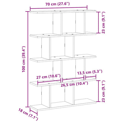 Mensola a Cubo da Muro 12 Scomparti in Truciolato Rovere Sonoma | homemem39