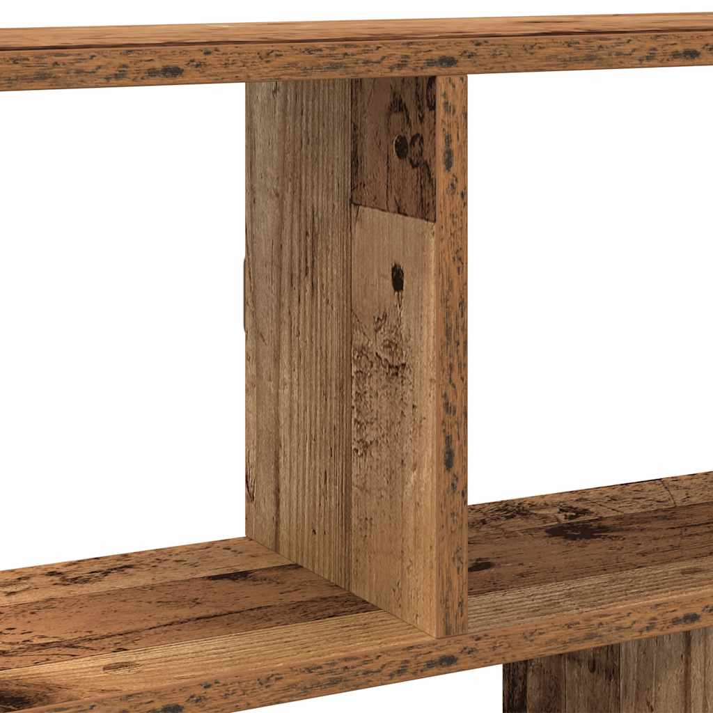 Mensola a Muro a Cubo 12 Scomparti in Truciolato Legno Antico | homemem39