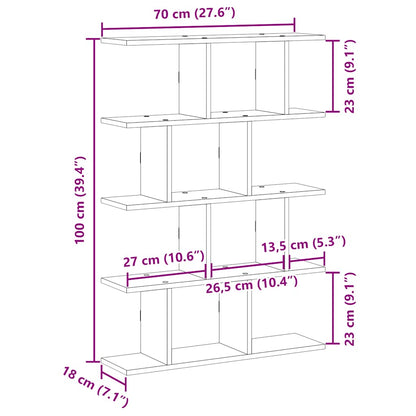 Mensola a Muro a Cubo 12 Scomparti in Truciolato Legno Antico | homemem39