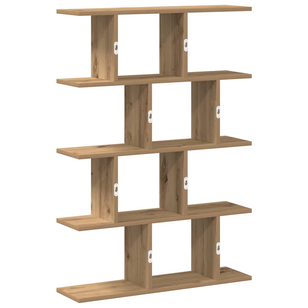 Mensola a Muro Cubo 12 Scomparti Truciolato Rovere Artigianale | homemem39