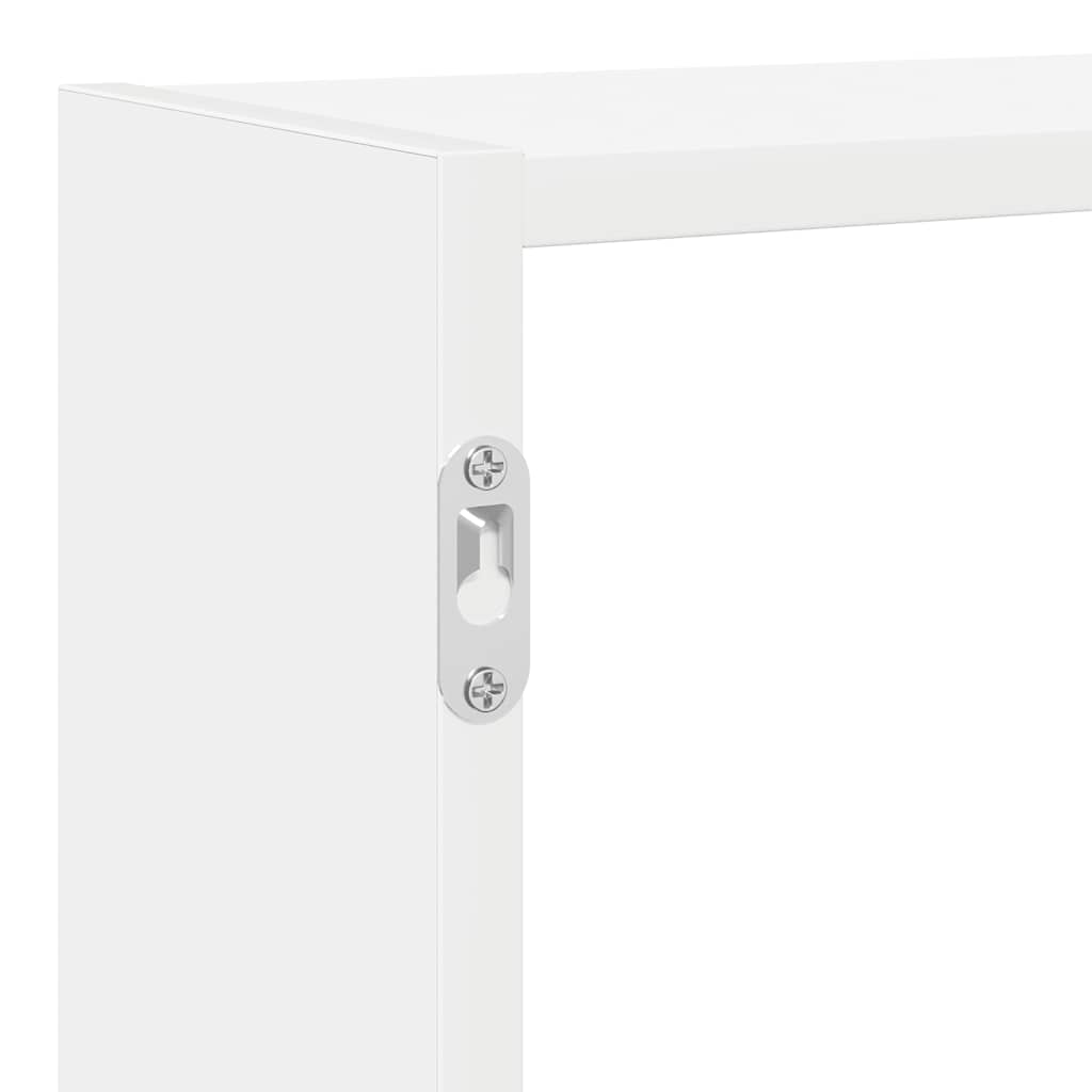 Mensola a Cubo da Parete 7 Scomparti in Truciolato Bianco | homemem39