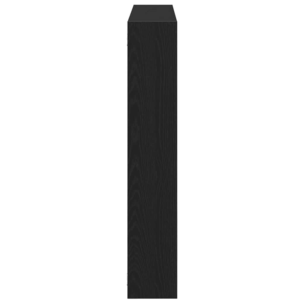 Mensola a Cubo da Parete 7 Scomparti in Truciolato Nero | homemem39
