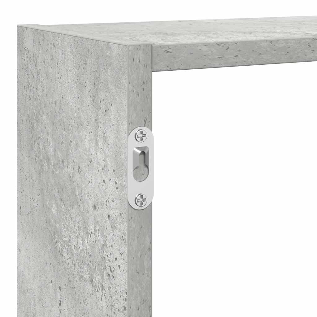 Mensola a Cubo da Parete 7 Scomparti Truciolato Grigio Cemento | homemem39