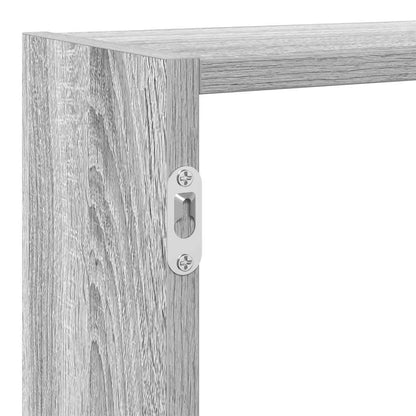 Mensola a Cubo da Parete 7 Scomparti Truciolato Grigio Sonoma | homemem39