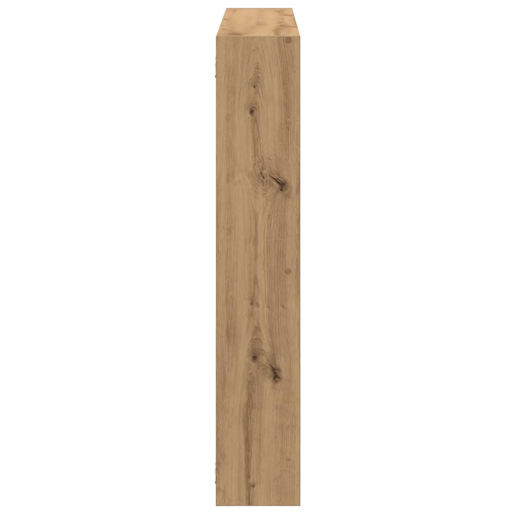 Scaffale Cubo Parete 7 Scomparti Truciolato Rovere Artigianale | homemem39