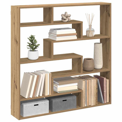 Scaffale Cubo Parete 7 Scomparti Truciolato Rovere Artigianale | homemem39