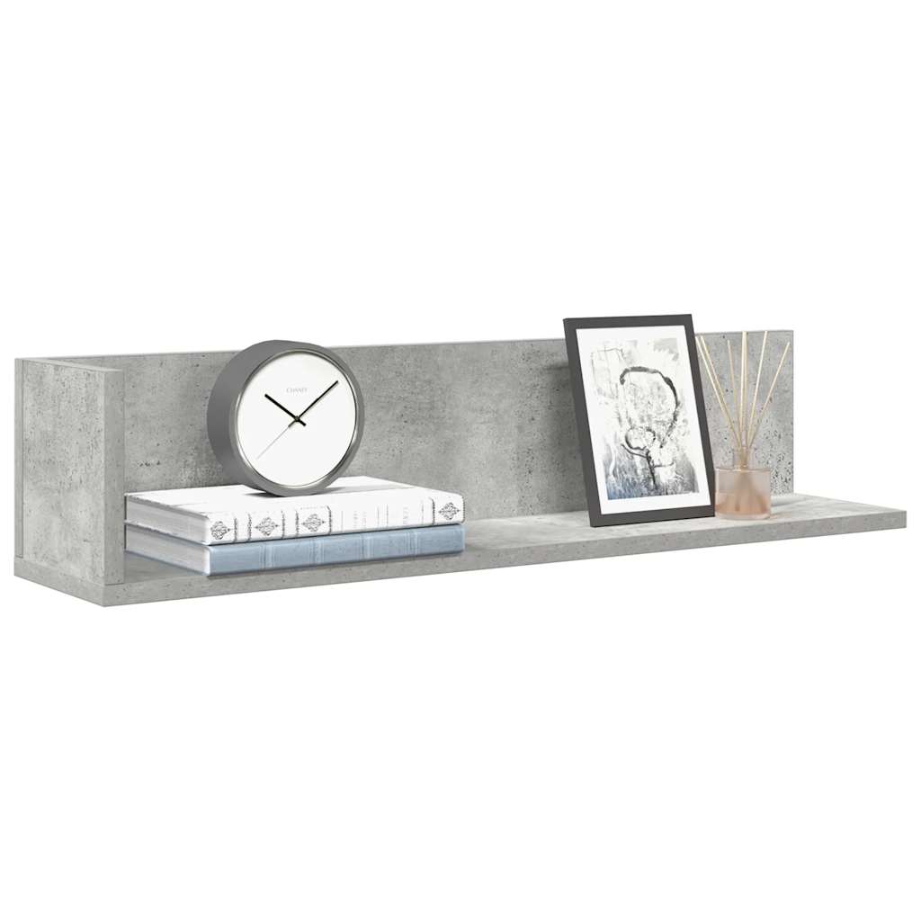Mensole a Muro 2pz Grigio Cemento 75x16,5x16,5 cm in Truciolato | homemem39