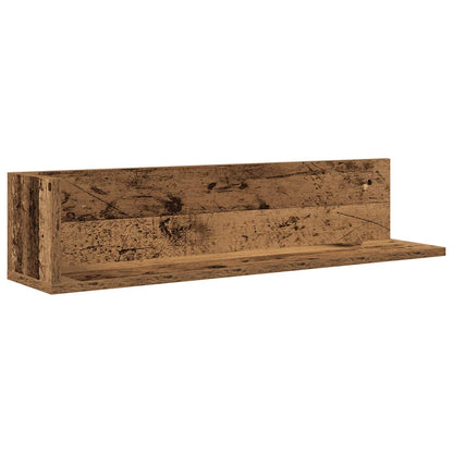 Mensole da Parete 2pz Legno Vecchio 75x16,5x16,5 cm Truciolato | homemem39