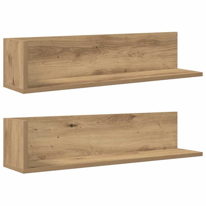 Mensole da Parete 2 pz Artigianale 75x16,5x16,5cm in Truciolato | homemem39