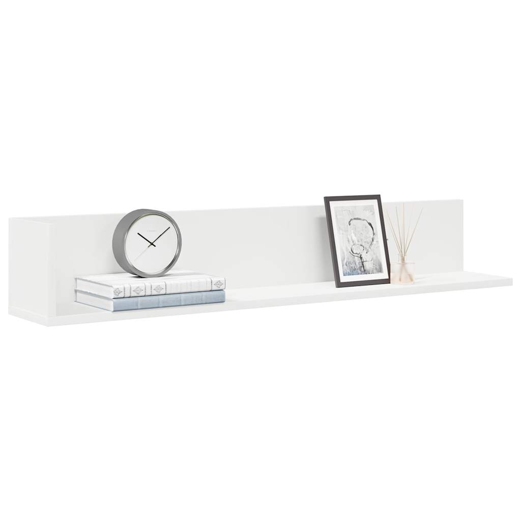 Mensole a Muro 2 pz Bianche 100x16,5x16,5 cm in Truciolato | homemem39