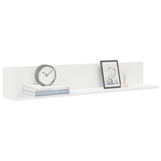 Mensole a Muro 2 pz Bianche 100x16,5x16,5 cm in Truciolato | homemem39