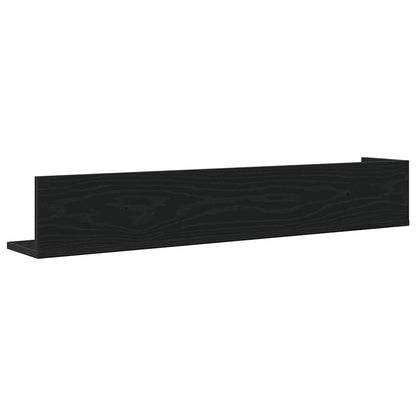 Mensole da Parete 2pz Nere 100x16,5x16,5 cm Legno Multistrato | homemem39