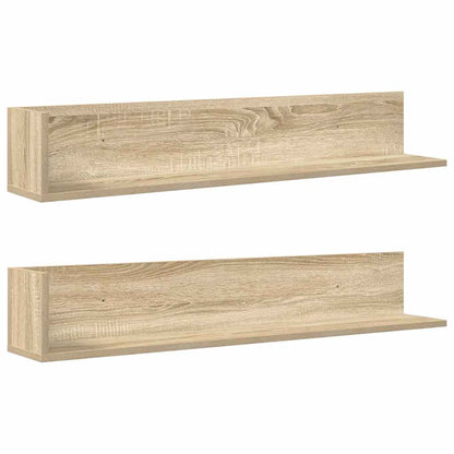 Mensole Parete 2pz Rovere Sonoma 100x16,5x16,5 cm in Truciolato | homemem39