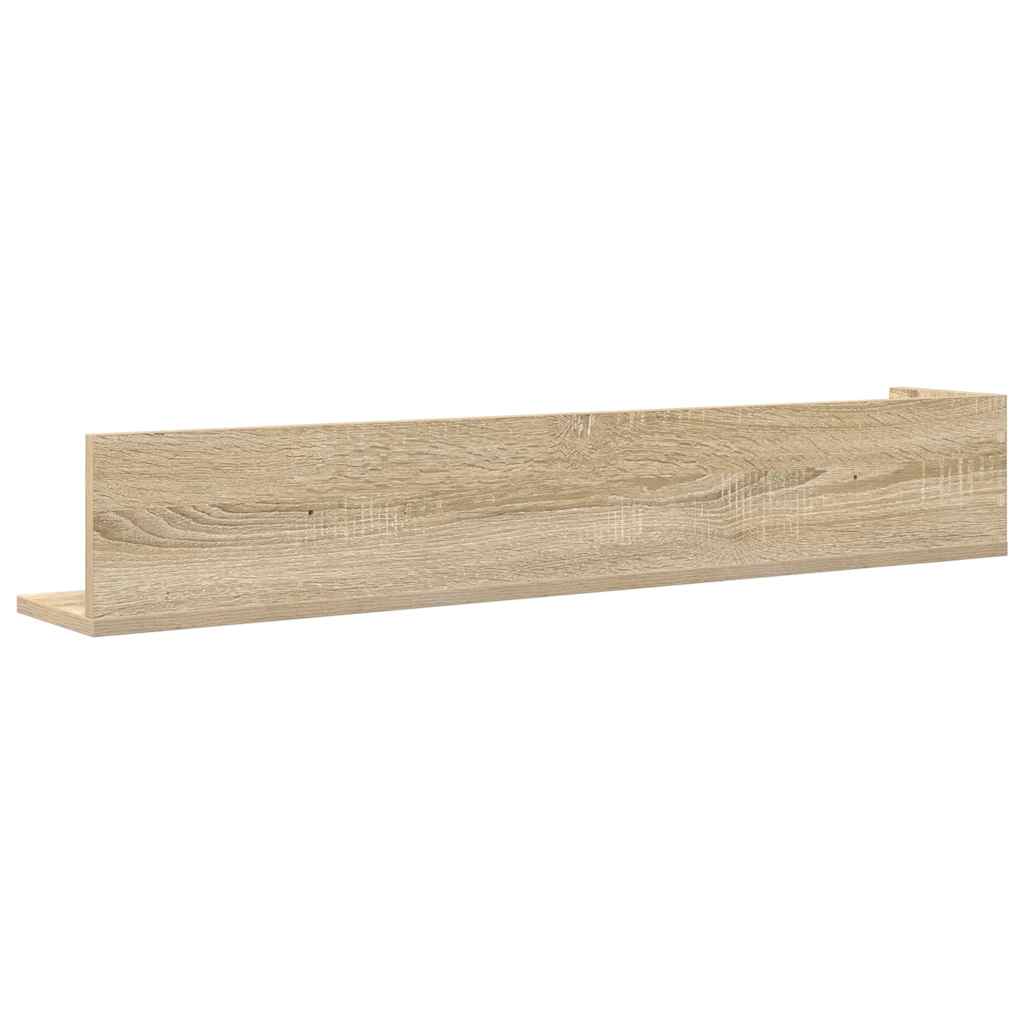 Mensole Parete 2pz Rovere Sonoma 100x16,5x16,5 cm in Truciolato | homemem39