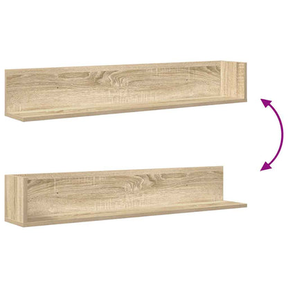 Mensole Parete 2pz Rovere Sonoma 100x16,5x16,5 cm in Truciolato | homemem39