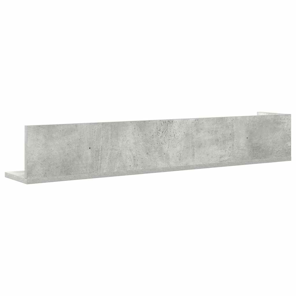 Mensole a Muro 2pz Grigio Cemento 100x16,5x16,5cm in Truciolato | homemem39