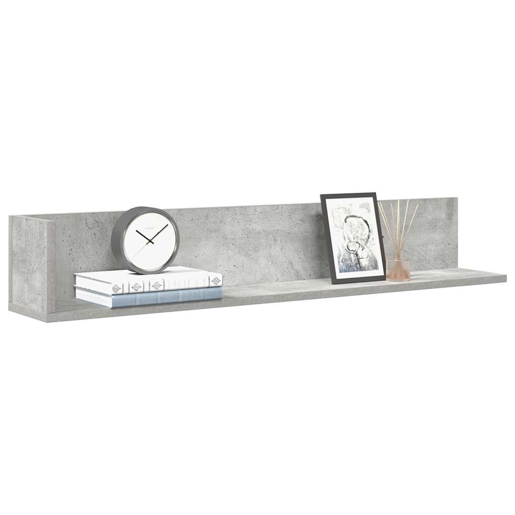 Mensole a Muro 2pz Grigio Cemento 100x16,5x16,5cm in Truciolato | homemem39