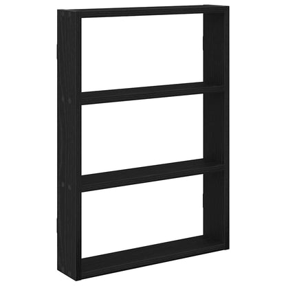 Scaffale a Parete Nero 43x9x60 cm in Legno Multistrato | homemem39