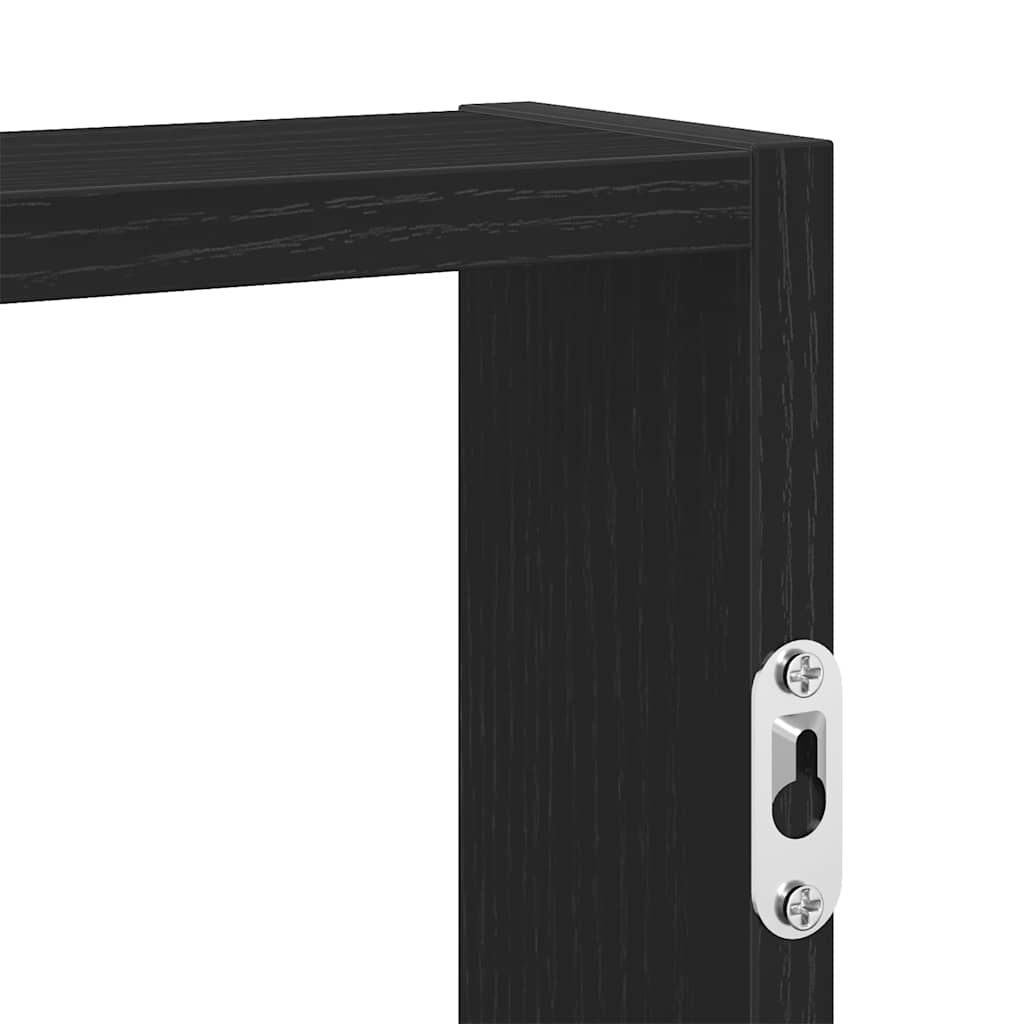 Scaffale a Parete Nero 43x9x60 cm in Legno Multistrato | homemem39
