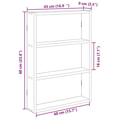Scaffale a Parete Rovere Sonoma 43x9x60 cm in Truciolato | homemem39