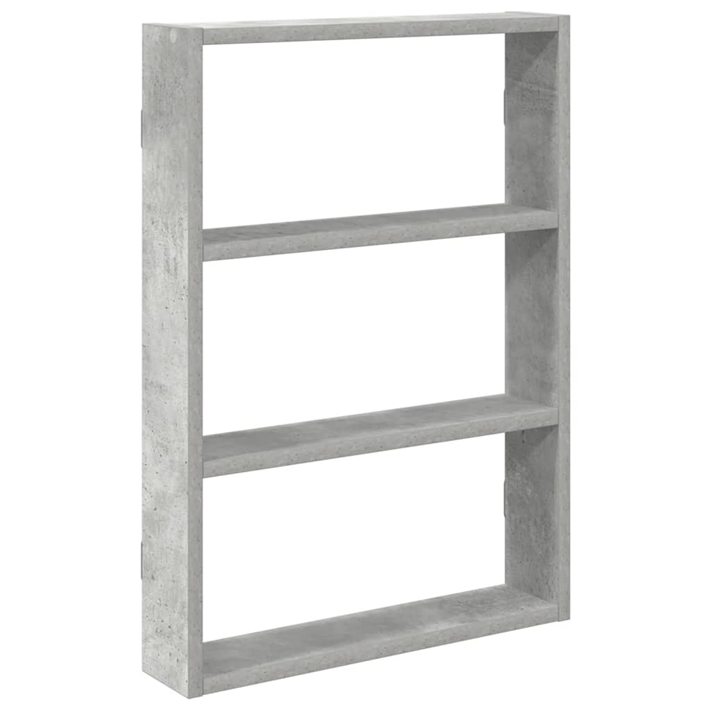 Scaffale a Muro Grigio Cemento 43x9x60 cm in Truciolato | homemem39