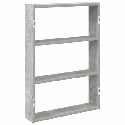 Scaffale a Muro Grigio Cemento 43x9x60 cm in Truciolato | homemem39