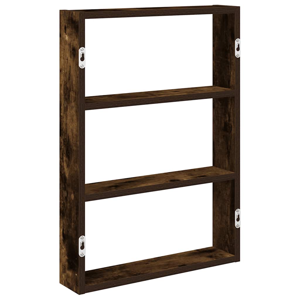 Mensola a Muro Rovere Fumo 43x9x60 cm in Truciolato | homemem39