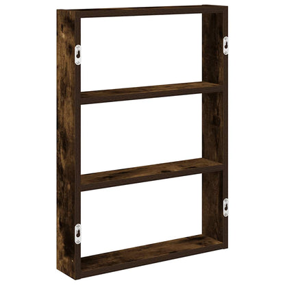 Mensola a Muro Rovere Fumo 43x9x60 cm in Truciolato | homemem39