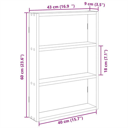 Mensola a Muro Grigio Sonoma 43x9x60 cm in Truciolato | homemem39