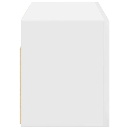 Mobile da Bagno a Parete Bianco 60x25x30cm in Legno Multistrato | homemem39