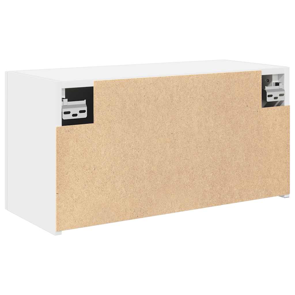 Mobile da Bagno a Parete Bianco 60x25x30cm in Legno Multistrato | homemem39