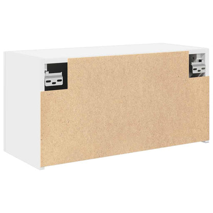 Mobile da Bagno a Parete Bianco 60x25x30cm in Legno Multistrato | homemem39