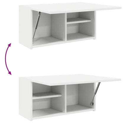 Mobile da Bagno a Parete Bianco 60x25x30cm in Legno Multistrato | homemem39