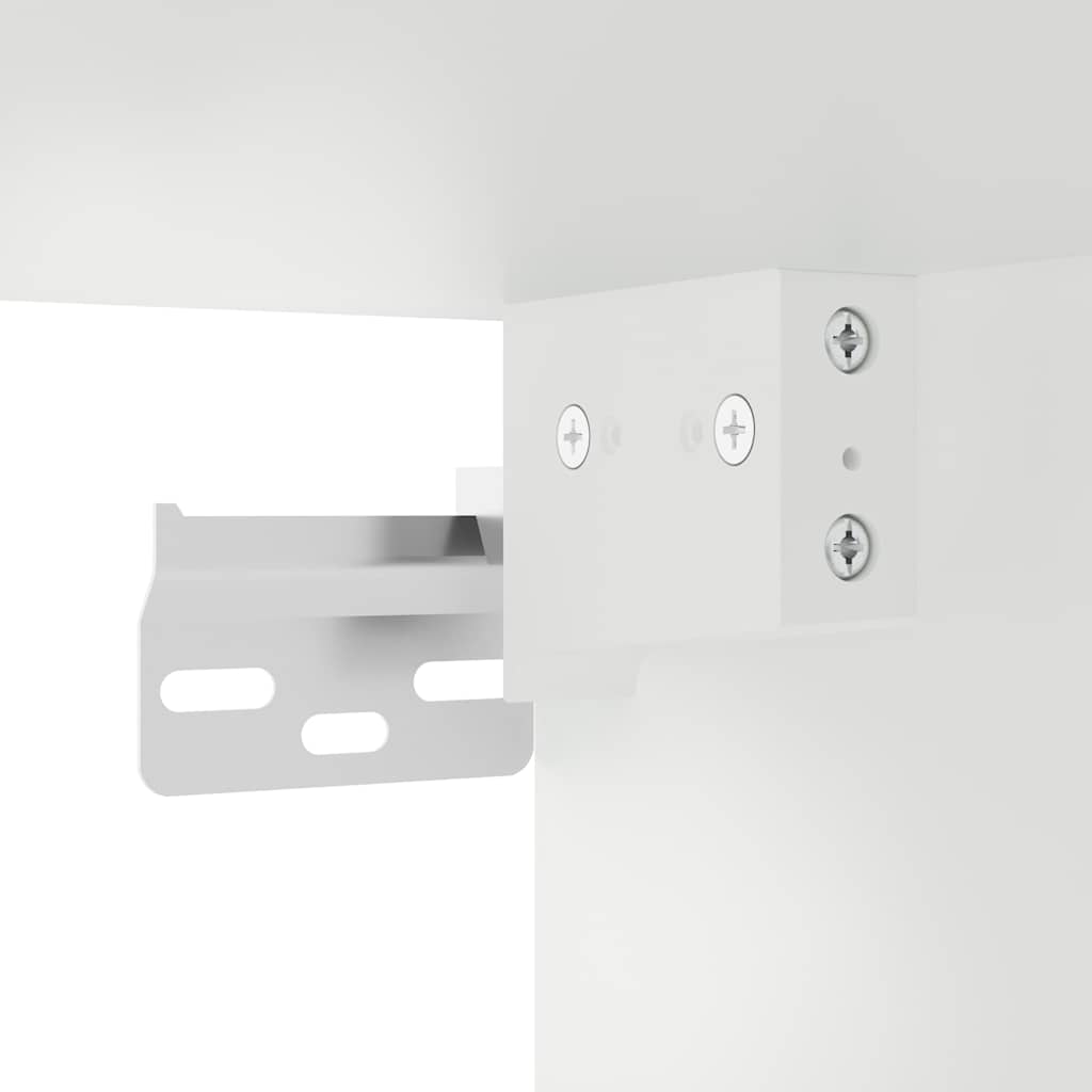 Mobile da Bagno a Parete Bianco 60x25x30cm in Legno Multistrato | homemem39