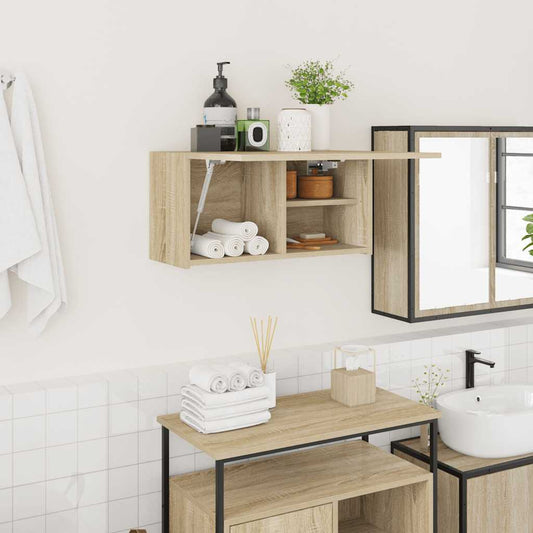 Mobile da Bagno Rovere Sonoma 60x25x30 cm in Legno Multistrato