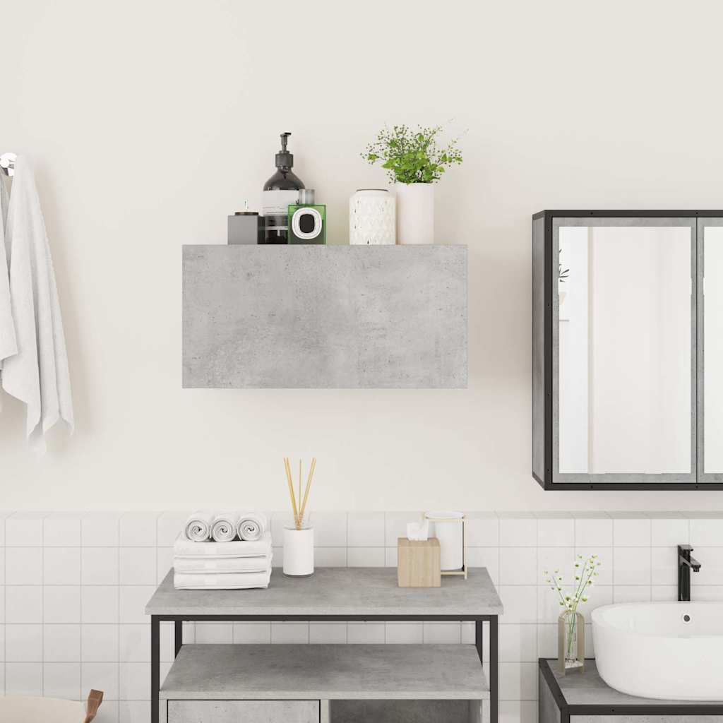 Armadietto da Bagno Grigio Cemento 60x25x30 cm in Truciolato | homemem39