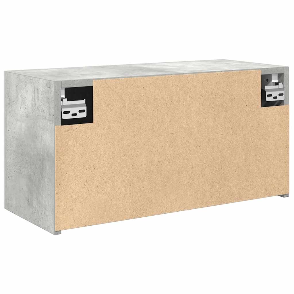Armadietto da Bagno Grigio Cemento 60x25x30 cm in Truciolato | homemem39