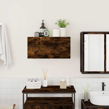 Armadietto Bagno Rovere Fumo 60x25x30 cm in Legno Multistrato | homemem39