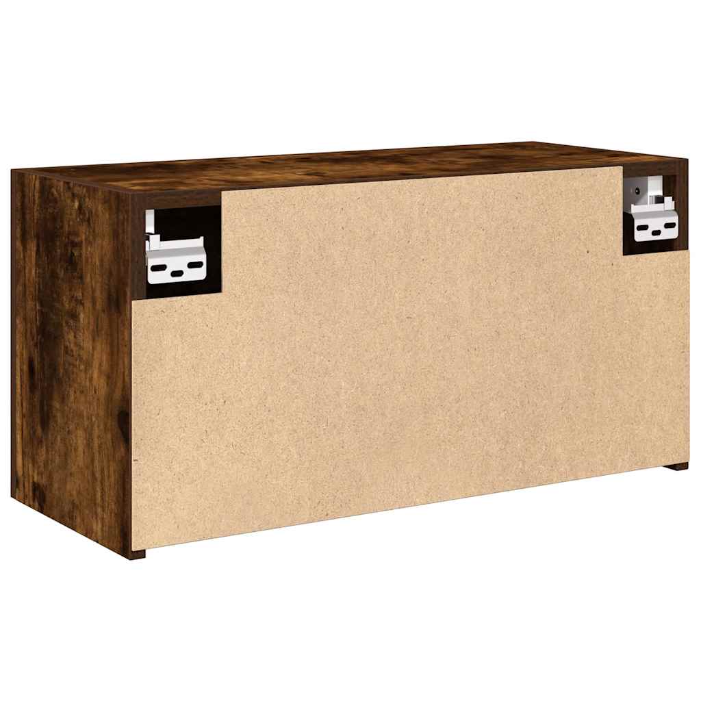 Armadietto Bagno Rovere Fumo 60x25x30 cm in Legno Multistrato | homemem39