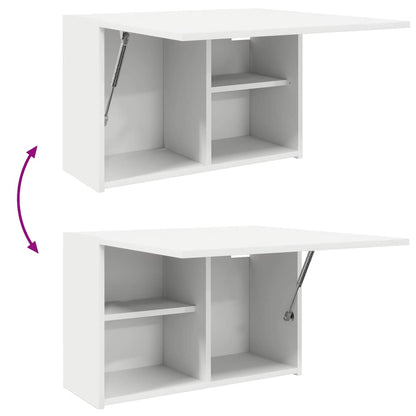 Mobile da Bagno a Parete Bianco 60x25x40cm in Legno Multistrato | homemem39