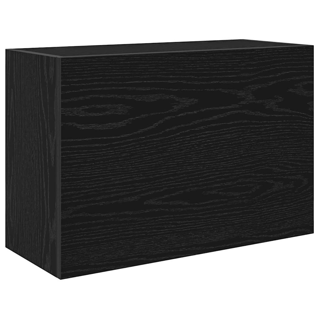 Mobile da Bagno a Parete Nero 60x25x40 cm in Legno Multistrato | homemem39