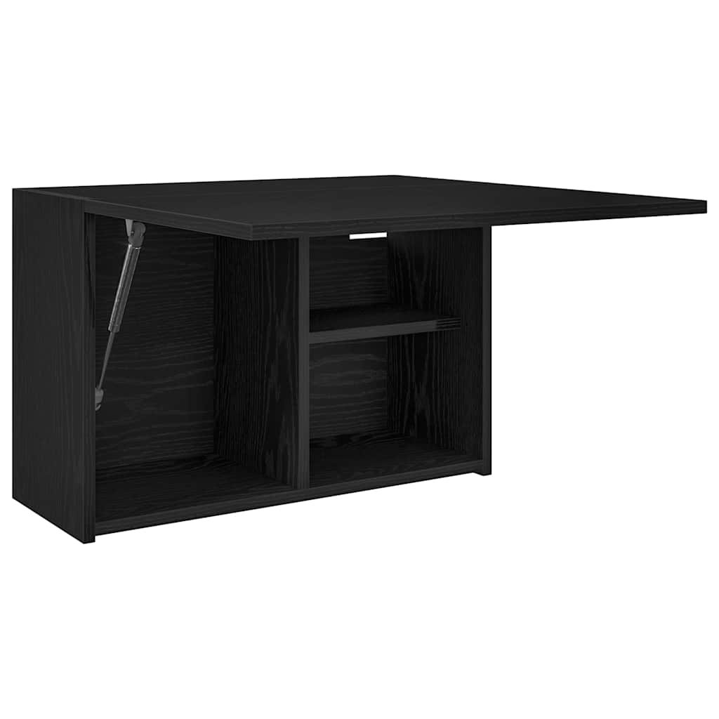 Mobile da Bagno a Parete Nero 60x25x40 cm in Legno Multistrato | homemem39