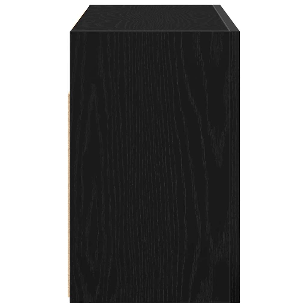 Mobile da Bagno a Parete Nero 60x25x40 cm in Legno Multistrato | homemem39