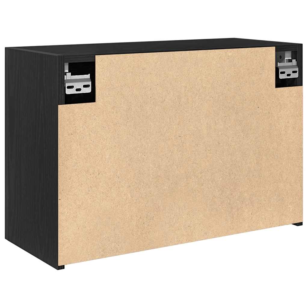 Mobile da Bagno a Parete Nero 60x25x40 cm in Legno Multistrato | homemem39
