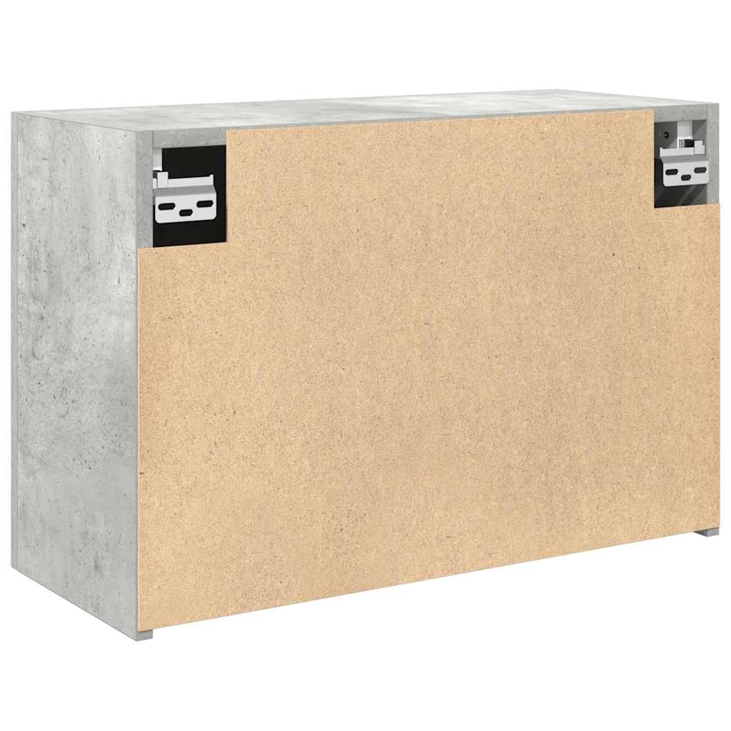 Armadietto da Bagno Grigio Cemento 60x25x40 cm in Truciolato